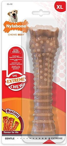 Nylabone Dura Chew Voor Harde Bijters Baconsmaak Tot 23 Kg
