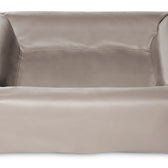 Bia Bed Kunstleer Hoes Hondenmand Taupe Bia-2 60X50X12,5 Cm