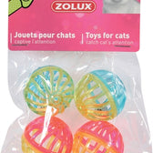 Zolux Kattenspeelgoed Bal Twist Met Bel Assorti 4 Cm 4 St