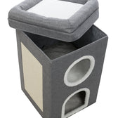 Trixie Krabpaal Cat Tower Saul Grijs 39X39X64 Cm