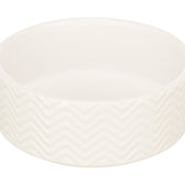 Trixie Voerbak / Drinkbak Wave Keramiek Wit 13 Cm 400 Ml