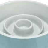 Trixie Voerbak Slowfeeding Keramiek Grijs / Blauw 17X17 Cm 900 Ml