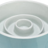 Trixie Voerbak Slowfeeding Keramiek Grijs / Blauw 17X17 Cm 900 Ml