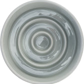 Trixie Voerbak Slowfeeding Keramiek Grijs / Blauw 17X17 Cm 900 Ml