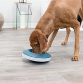 Trixie Slowfeeding Rocking Bowl Kunststof / Tpr Grijs / Blauw 23X23 Cm 500 Ml