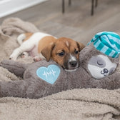 Trixie Pluche Luiaard Grijs Met Heartbeat Voor Puppy 34 Cm