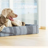 Bia Bed Kunstleer Hoes Hondenmand Grijs Bia-7 120X100X15 Cm