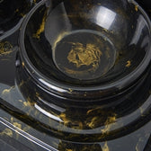 Savic Butler Voerbak En Drinkbak Met Plateau Marble Zwart / Goud 45X36X8 Cm 2X300 Ml