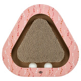 Trixie Krabplank Hartjes Met Ballen Driehoekig Karton Zalm 36X36X5 Cm