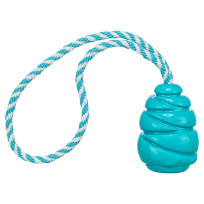 Trixie Jumper Kegel Aan Touw Super Strong Tpr Petrol 36,5X8X8 Cm