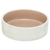 Trixie Voerbak / Drinkbak Patroon Keramiek Wit / Beige 16X16X6 Cm