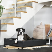 Bia Bed Kunstleer Hoes Hondenmand Zwart Bia-4 85X70X15 Cm