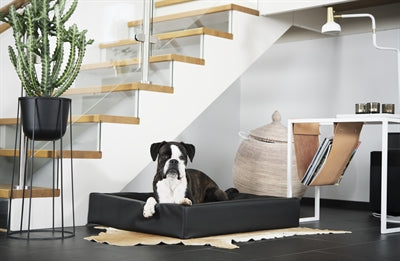 Bia Bed Kunstleer Hoes Hondenmand Zwart Bia-4 85X70X15 Cm