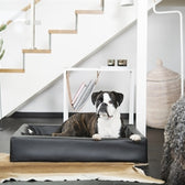 Bia Bed Kunstleer Hoes Hondenmand Zwart Bia-4 85X70X15 Cm